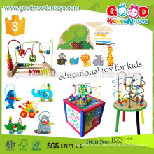 EN71 Top-Verkauf Holzperlen Spielzeug OEM / ODM bunten Großhandel pädagogischen Holz Spielzeug für Kind